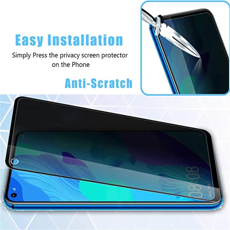 3D Privacy Screen Protectors For Huawei P Smart 2020 2019 Z S Anti-spy Protective Glass For Huawei P Smart 2021 NFC Pro plus